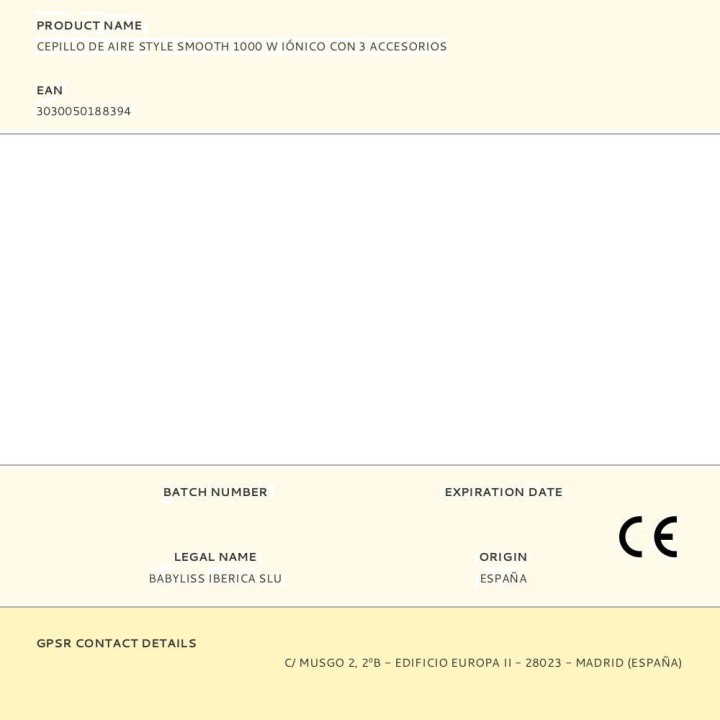 BABYLISS Jonowa szczotka powietrzna z 3 nasadkami STYLE