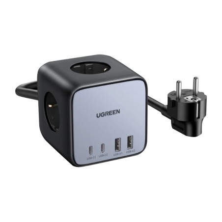 multiprise en forme de cube avec ports usb à charge rapide diginest-cube 3ac 65w 2a+2c 60113