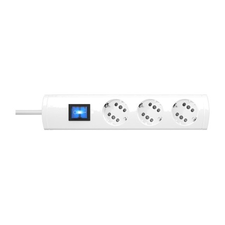 base múltiple de 3 tomas giradas con interruptor duoversal-h05vv-f 3g1,5 mm2 1,4 m 16 a 250 v
