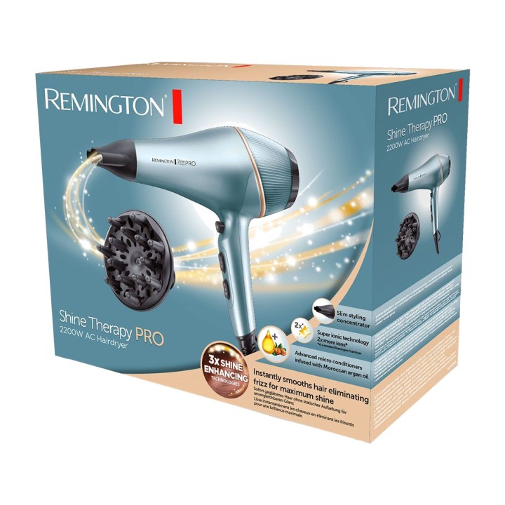 REMINGTON Sèche-cheveux ionique à l’huile d’argan