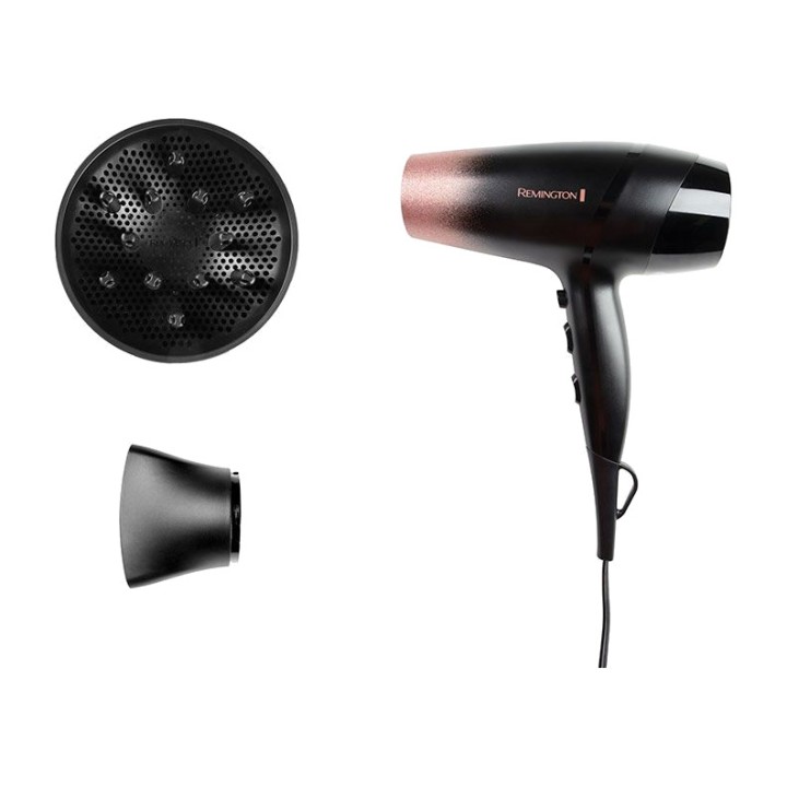 REMINGTON Asciugacapelli ionico con diffusore ROSE-SHIMMER