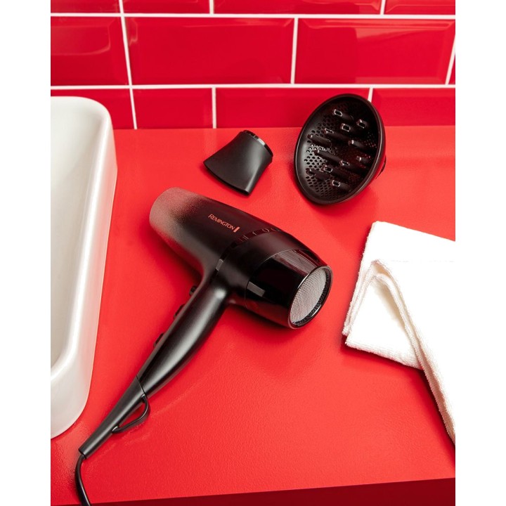 REMINGTON Ionic hair dryer with diffuser ROSE-SHIMMER 2200 W