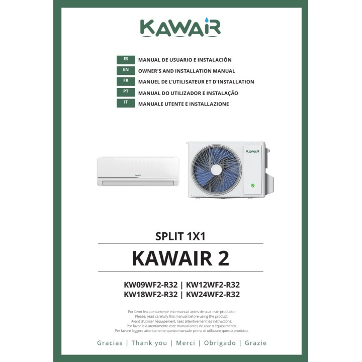 KAWAIR Split klimatski aparat z wifi 1X1 KW09WF-R32 2,6 KW