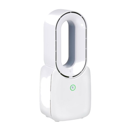 ventilateur de table rechargeable sans pales avec éclairage d’ambiance 2200 mah 12,4x9x30cm