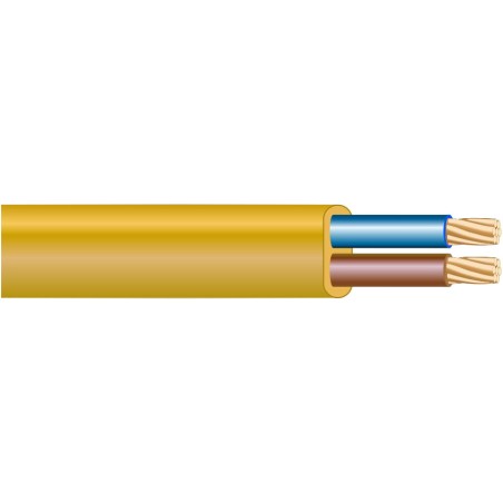 flat electrical cable by the metre 2x0,75 mm2 300/300v
