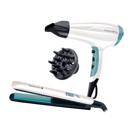 set de secador y plancha de pelo shine-therapy d5216 s8500 2300 w