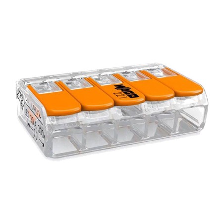 hitri spojnik z ročico, 5-potni 4 mm2 450 v 32 a 8,4 mm