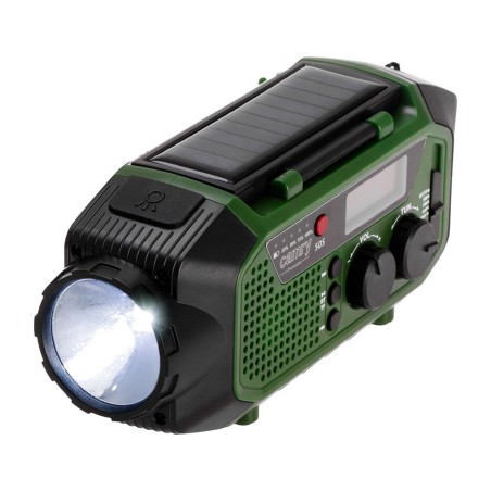 radio de emergencia solar con dinamo, power bank y linterna cr 1919 4000 mah 82 mm