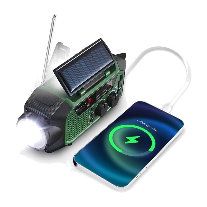 CAMRY Solar emergency radio with dynamo, power bank and