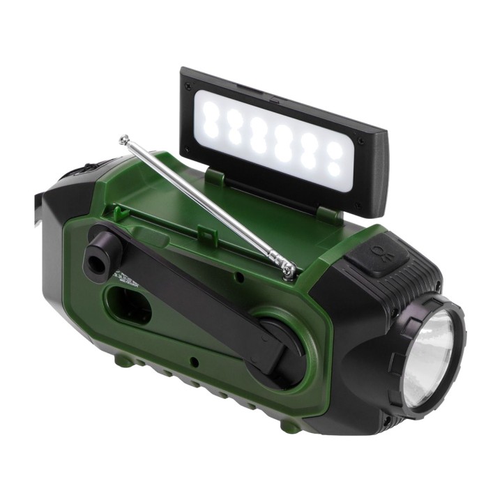 CAMRY Radio de emergencia solar con dinamo, power bank y linterna CR 1919 4000 MAH 82 MM 51169