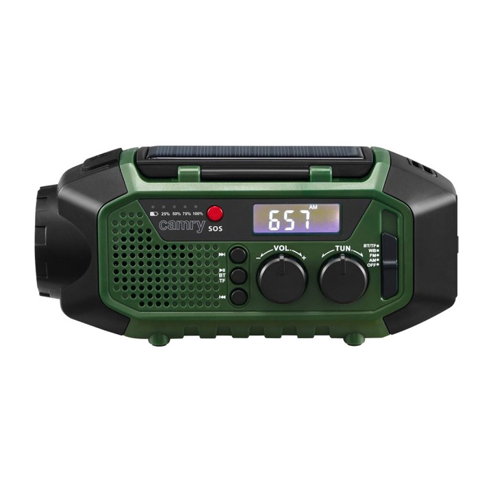 CAMRY Solar emergency radio with dynamo, power bank and