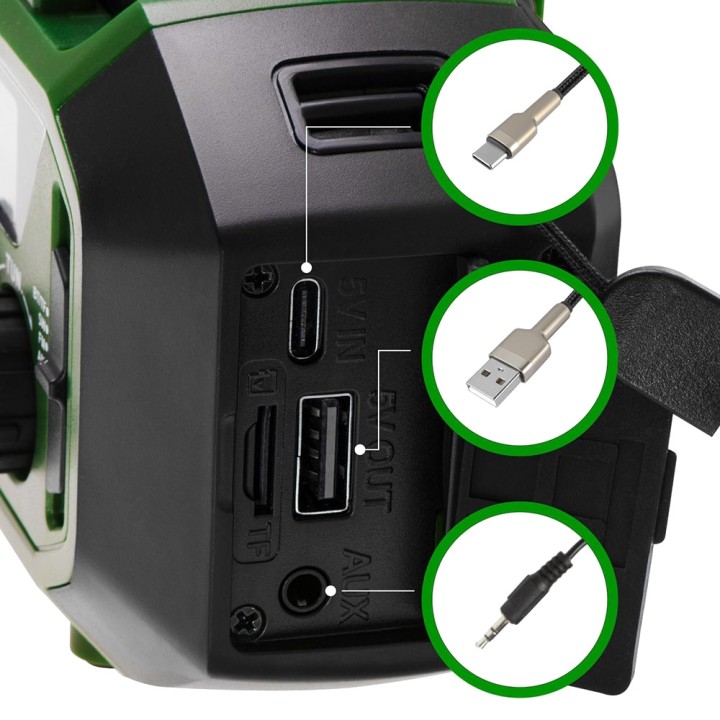 CAMRY Radio d’urgence solaire avec dynamo, batterie externe
