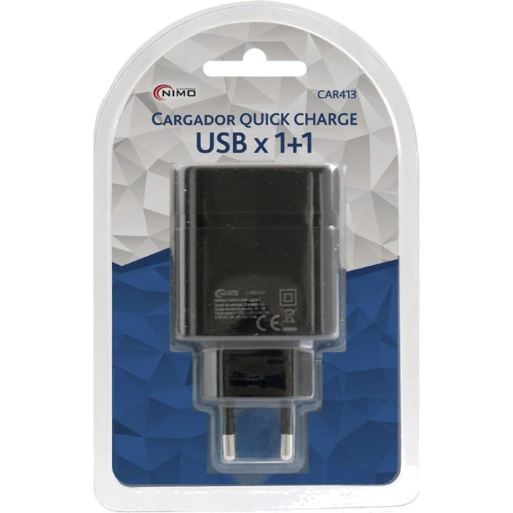 NIMO Φορτιστής τοίχου USB με 2 θύρες και γρήγορη φόρτιση
