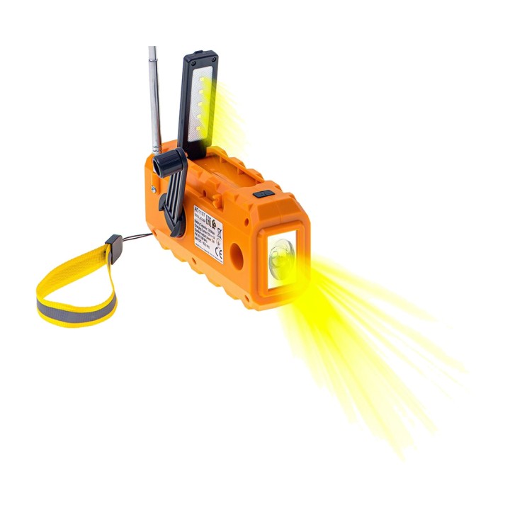 ADLER Tragbares Solar-Kurbelradio mit Taschenlampe AD 1197