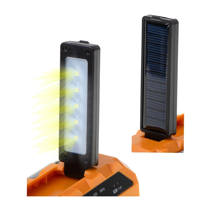 ADLER Radio portátil solar con manivela y linterna AD 1197 FM 1200 MAH 8 CM 51115