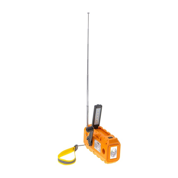 ADLER Radio portátil solar con manivela y linterna AD 1197 FM 1200 MAH 8 CM 51115