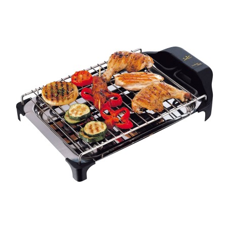barbacoa eléctrica de acero inoxidable desmontable 2400 w 42x26x7cm