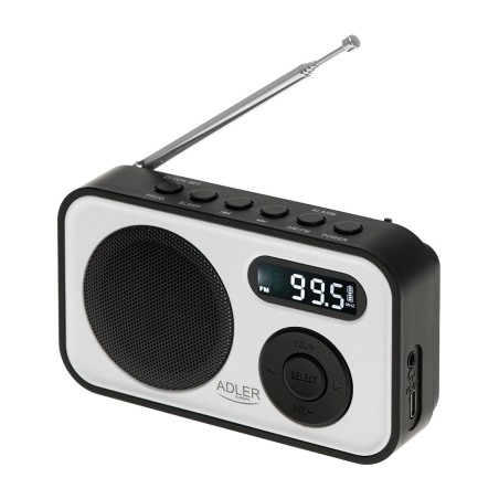 radio digital portátil con despertador y pantalla lcd ad 1906 pll am/fm 7,5 cm