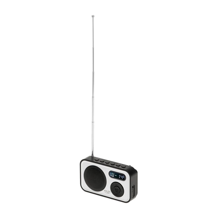 ADLER Radio numérique portable avec réveil et écran LCD AD