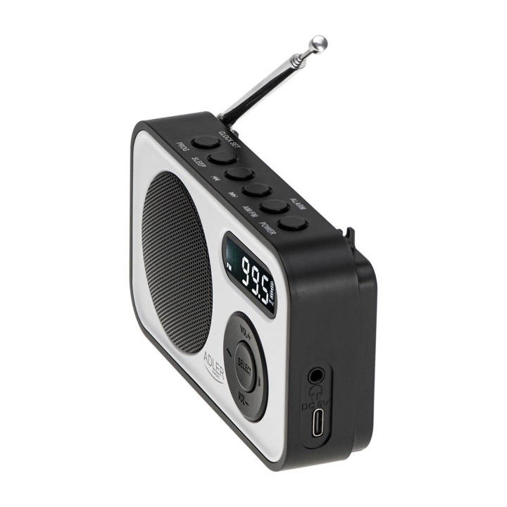 ADLER Radio digitale portatile con sveglia e display LCD AD