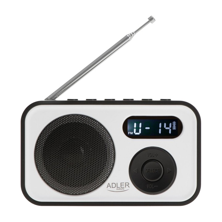 ADLER Radio digitale portatile con sveglia e display LCD AD