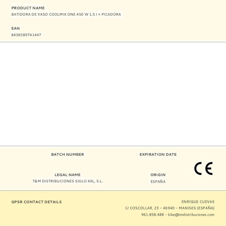 FAGOR Blender kielichowy ze szklanym dzbankiem i