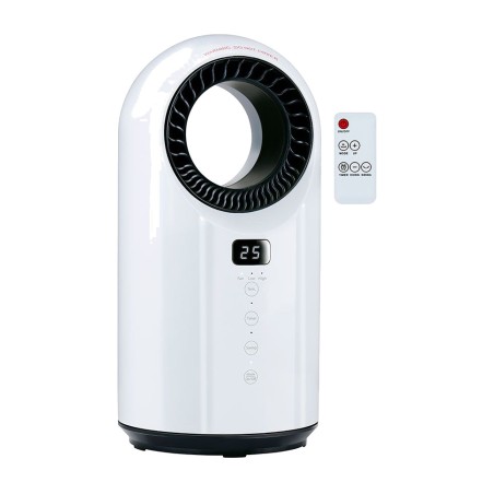 chauffage oscillant sans pales avec télécommande 1000-1500w 36,9 cm