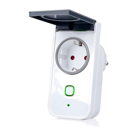 prise connectée d’extérieur avec moniteur de puissance schuko-16 a 230 v ip44