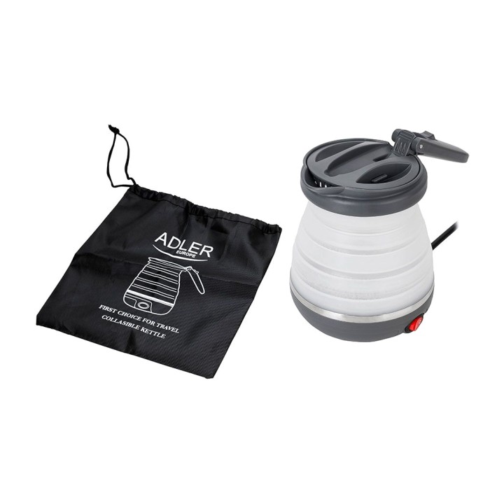 ADLER Tragbarer, faltbarer Silikon-Wasserkocher AD1279 750 W