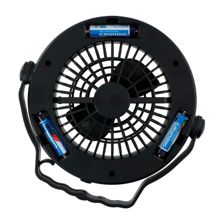 GRUNDIG Ventilateur portable à piles avec éclairage LED et
