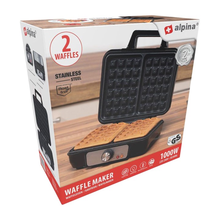 ALPINA Elektrisches Waffeleisen 1000 W 73557