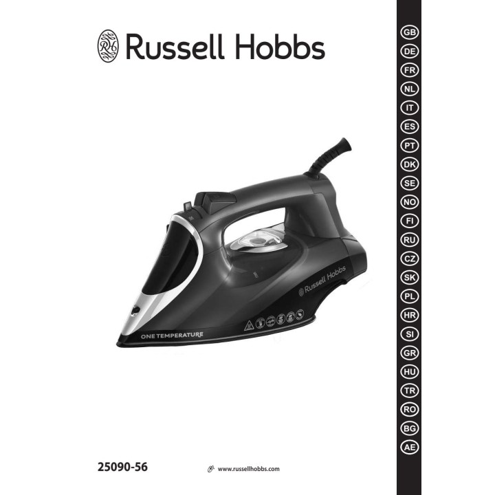 RUSSELL HOBBS Fer à vapeur avec semelle en céramique et