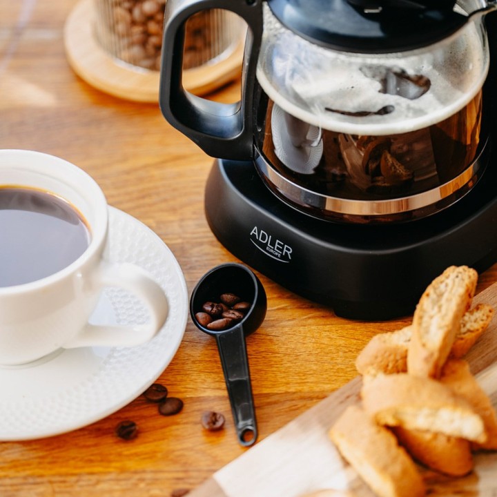 ADLER Cafetera de goteo con jarra de cristal AD4381 600 W 6-TAZAS 57085