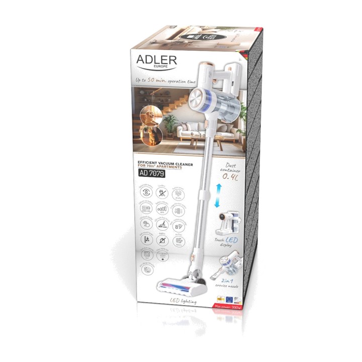 ADLER Aspirator vertical fără fir pentru animale de companie