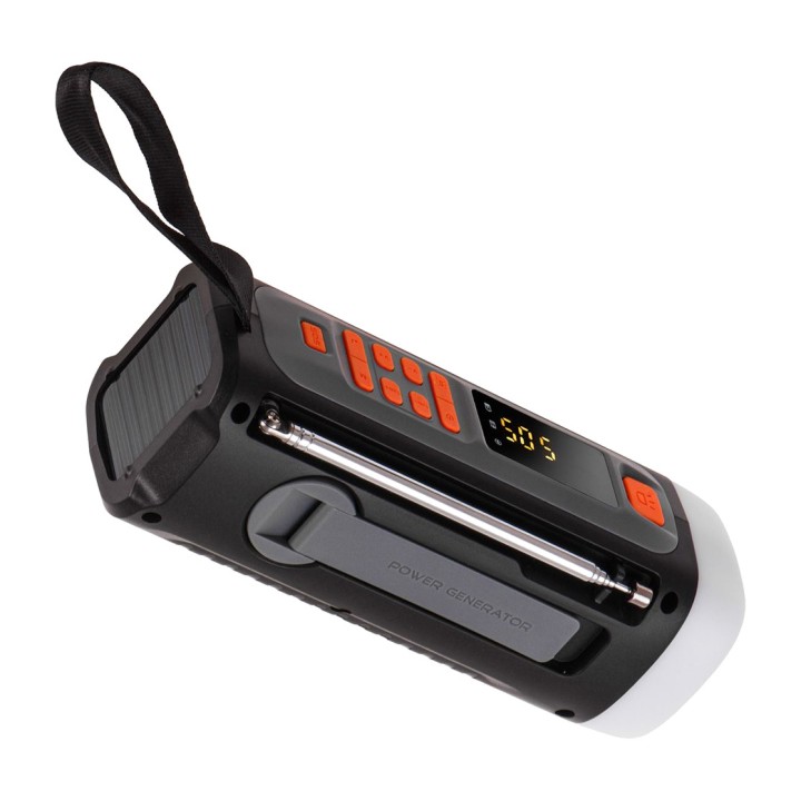 ADLER Radio de emergencia solar con manivela, linterna y powerbank AD 1920 AM/FM/SW 4500 MAH 51168