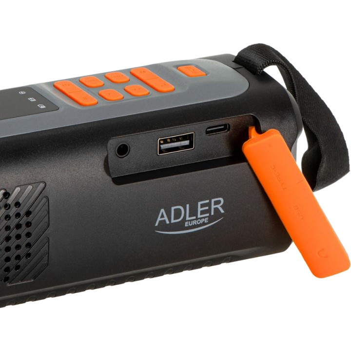ADLER Radio de emergencia solar con manivela, linterna y powerbank AD 1920 AM/FM/SW 4500 MAH 51168