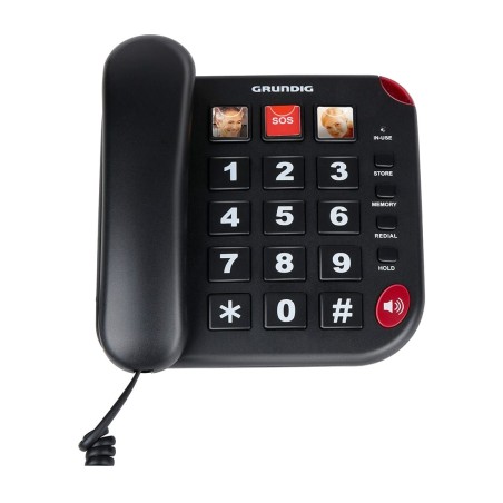 telefono fisso per anziani con vivavoce e memorie di emergenza senior-19x17,5x8cm