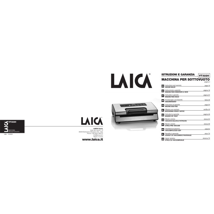 LAICA Vakuumiergerät mit doppelter Schweißleiste 130 W 20