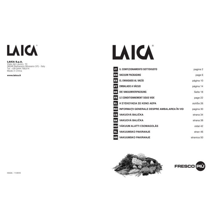 LAICA Vákuové vrecká na konzerváciu VT3501 20X28CM 100 UDS
