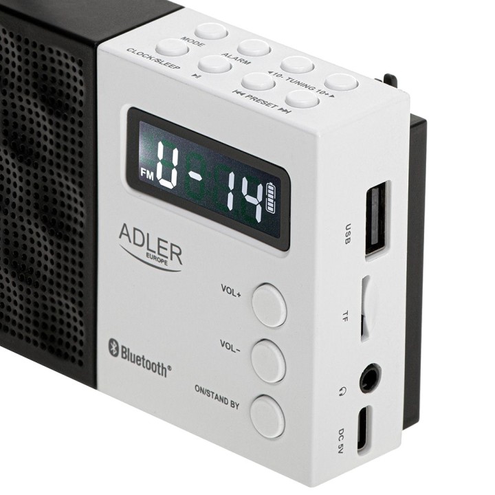 ADLER Radio numérique portable avec bluetooth, lecteur
