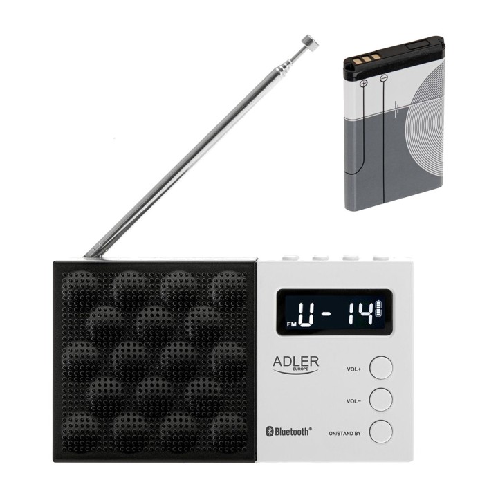 ADLER Portable digital radio with bluetooth, USB/SD player