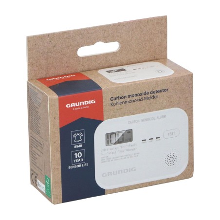carbon monoxide detector with digital display and alarm 85 db 11,1x8x3,8cm