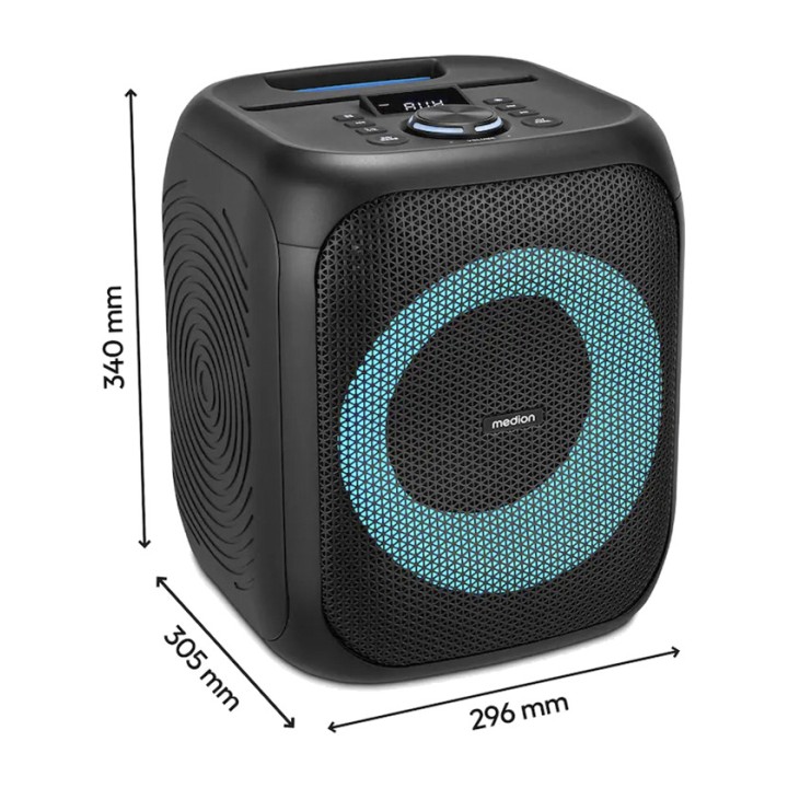 MEDION Boxă bluetooth de petrecere cu karaoke și iluminare