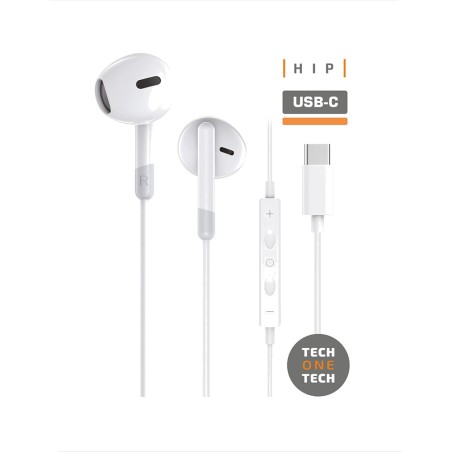 kabelgebundene in-ear-kopfhörer mit mikrofon eartech-hip usb-c