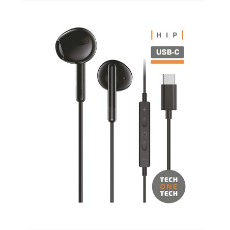 căști intraauriculare cu cablu și microfon eartech-hip usb-c