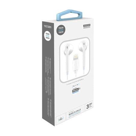 kabelgebundene in-ear-kopfhörer mit mikrofon eartech-hip-lightning