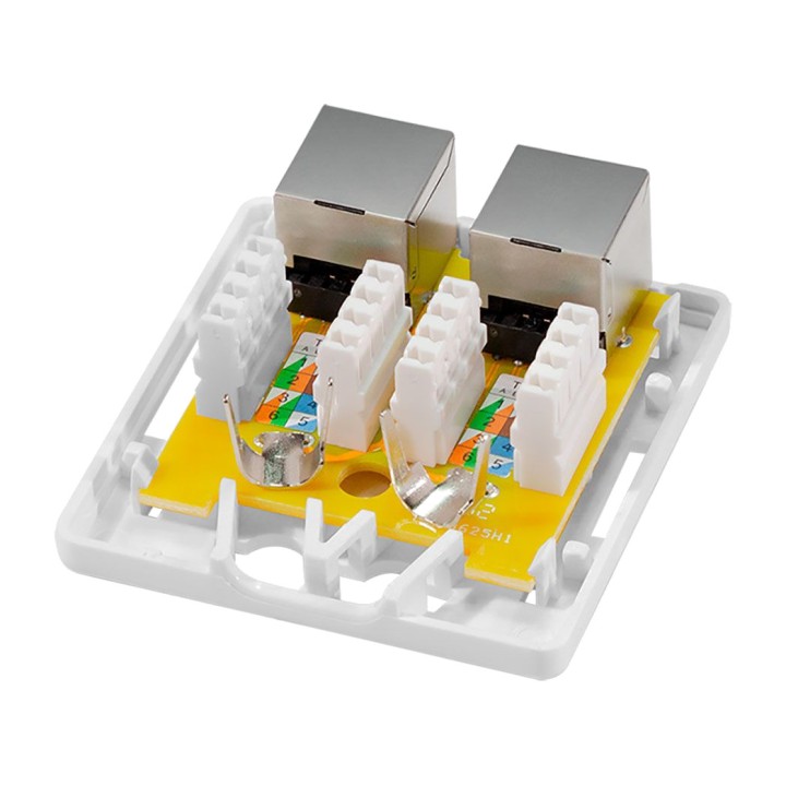 LOGILINK Doză aparentă cu 2 conectori RJ45 ecranați CAT.6A