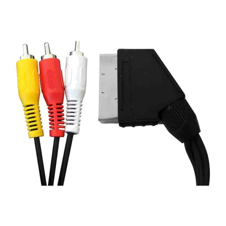 cable euroconector macho a 3 rca 1,5 m