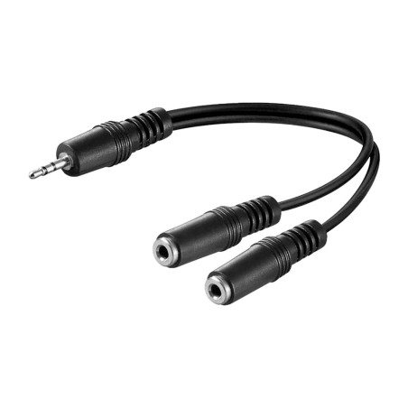 cable divisor de audio estéreo macho a 2 hembras jack-3,5mm 20 cm