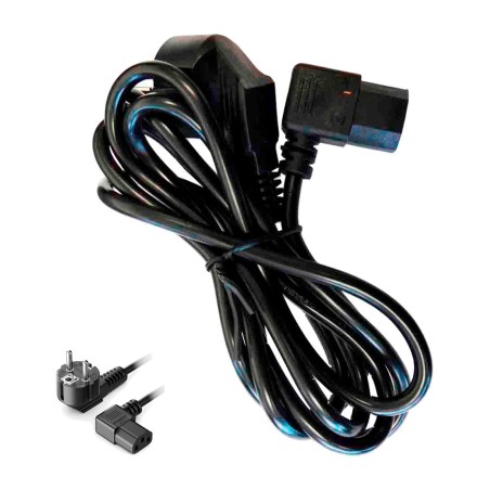 abgewinkeltes schuko-netzkabel für computer iec-c13 2 m